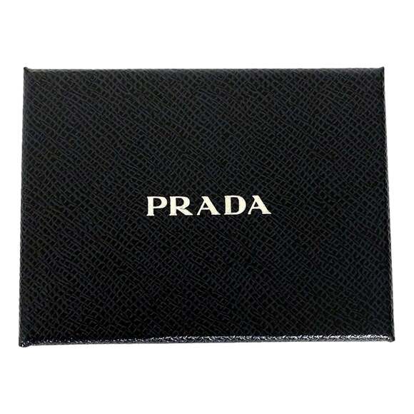 Prada Blue Vitello Move Leather Triangle Logo Card Case - Picture 8 of 8